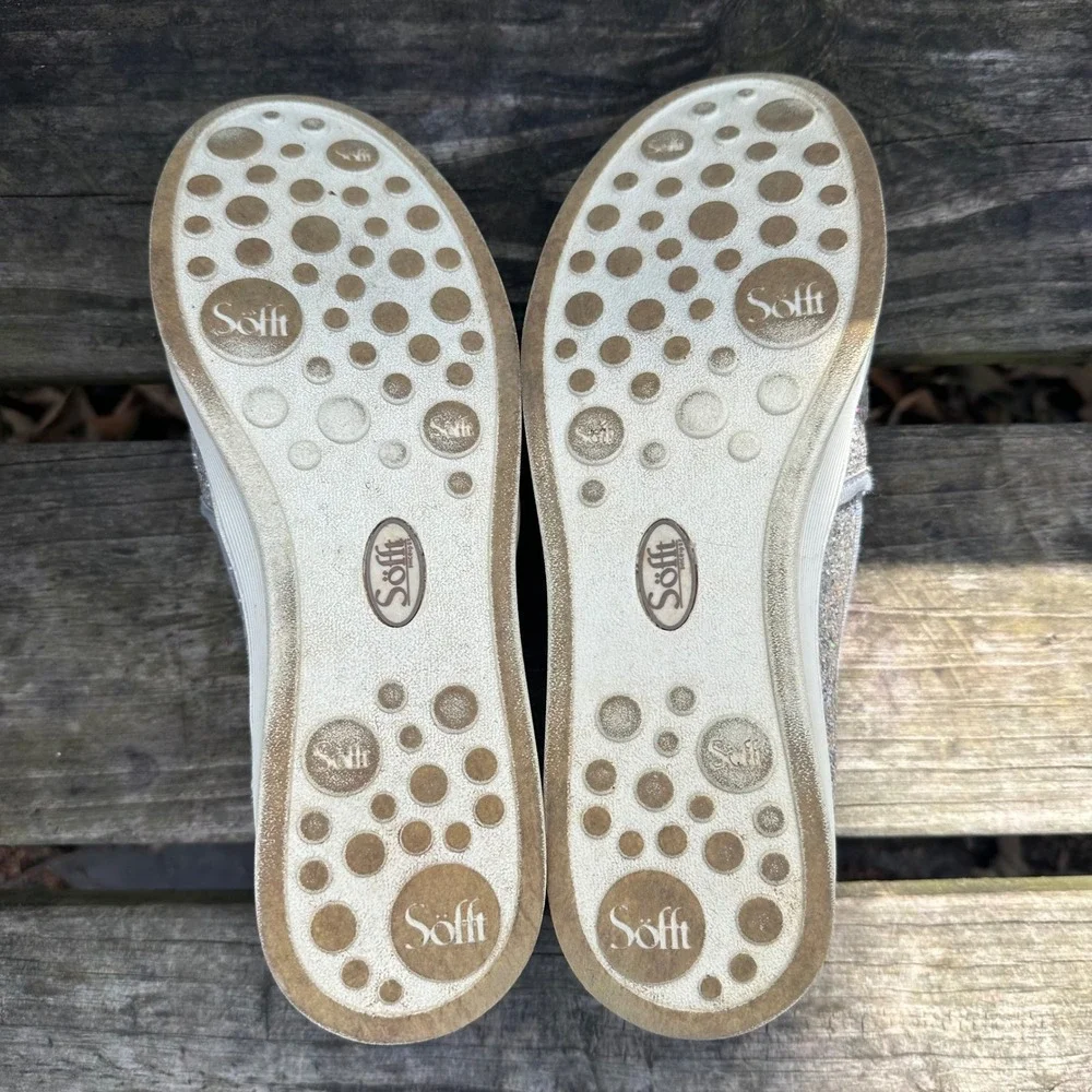 Sofft Somers‎ Silver Glitter Slip On Sneakers Low Top Sparkle Size 9 Fairycore
